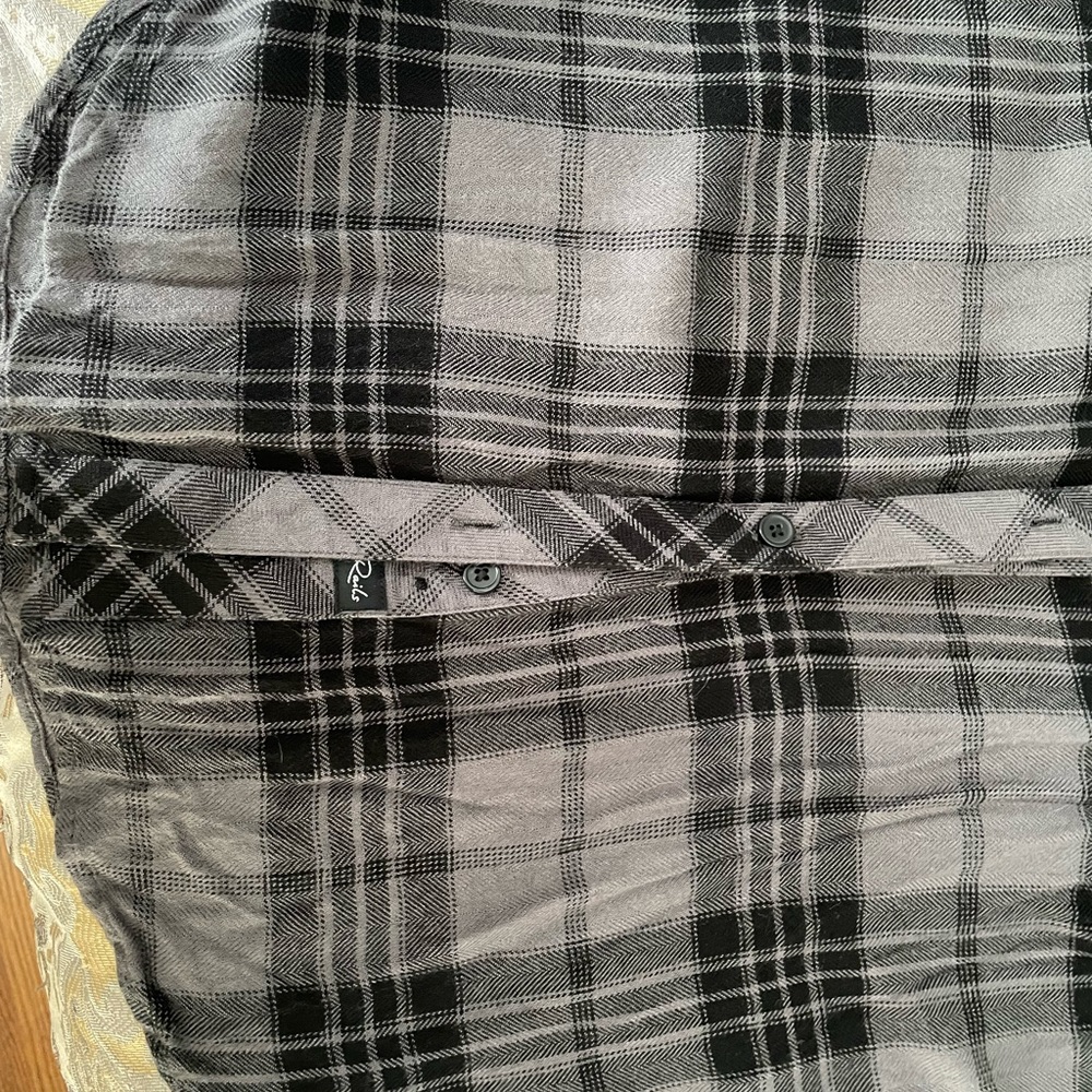 Rails Hunter Button Down Shirt, Charcoal Jet - image 6